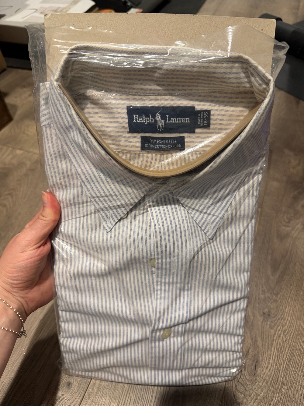 Ralph Lauren Men's Vintage Yarmouth Oxford, 18-35 SLIGHT DISCOLORATION